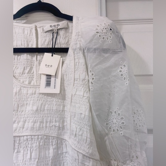 Sea New York “Blaine” Midi Eyelet Puff Sleeve Dress - Picture 6 of 7